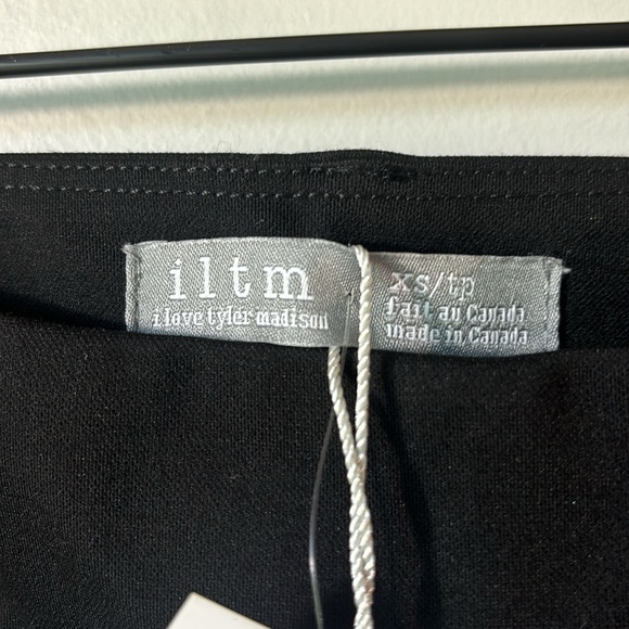 NWT ILTM I Love Tyler Madison Black Mid Rise Cuffed Hem Pants SZ XS Pull On - Picture 4 of 11